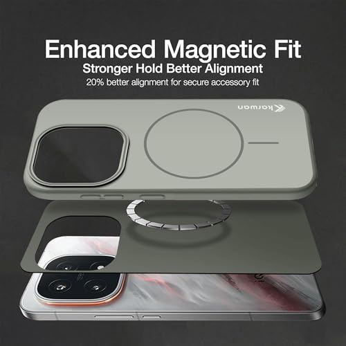KARWAN® Magnetic Wireless Ultra Slim-Fit Back Case Cover for IQOO NEO 15 |Hard PC Case Cover| Ultra-Thin & Light Weight with [Ultra Premium Feel] Case for IQOO NEO 15 (6.85") (Grey) - Image 5