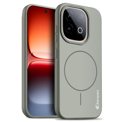 KARWAN® Magnetic Wireless Ultra Slim-Fit Back Case Cover for IQOO NEO 15 |Hard PC Case Cover| Ultra-Thin & Light Weight with [Ultra Premium Feel] Case for IQOO NEO 15 (6.85") (Grey) - Image 1