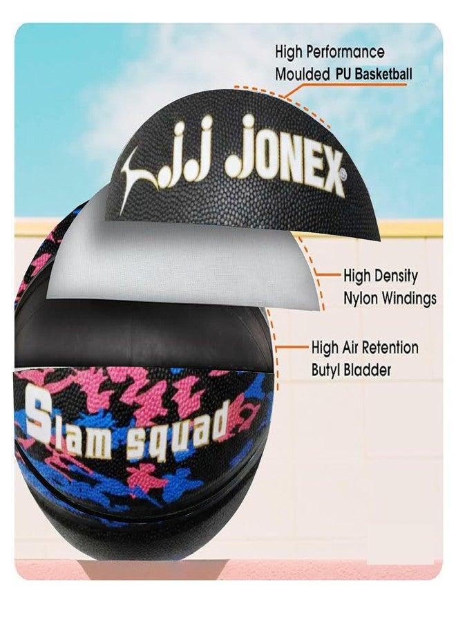 Jonex JJ Slam Squard Basketball Outdoor Indoor Mens Basketball Ball Official Size 7 Game Basket Ball Training for Players | for Indoor & Outdoor Play | - Image 4