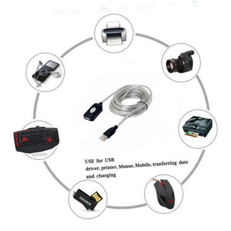 USB Extension Cable Male to Female High-Speed Data Transfer USB Extender Cord Plug and Play Compatible with Keyboards Printers - Image 2
