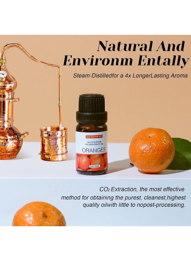 Essential Oils Set, Premium Pure and Natural Oil, for Oil Diffusers, 6 pcs x 10 mL
