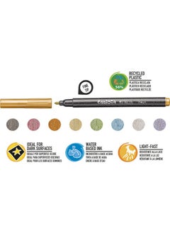 carioca Metallic Jumbo Felt Pen 6 Pcs  - Image 2