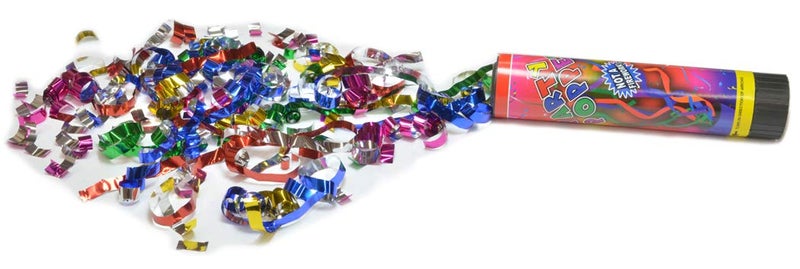 Party Popper مفرقعات الحفلات الملونة 8 إنش (24 عبوة) - Image 4