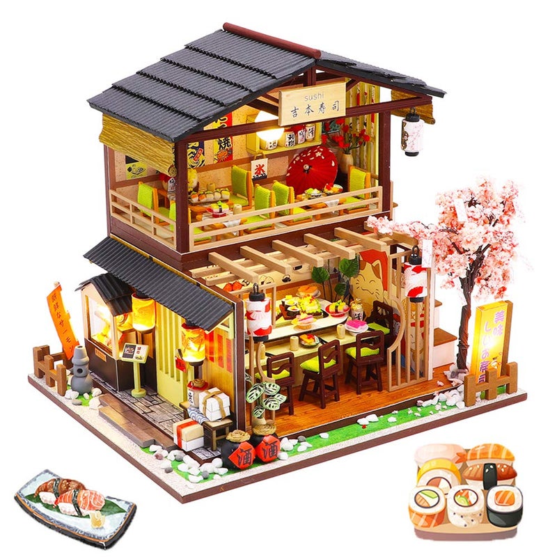Spilay DIY Dollhouse Miniature with Wooden FurnitureHandmade Japanese Style Home Craft Model Mini Kit with Dust Cover Music Box124 3D Creative Doll House Toy for Adult Teenager Gift - Image 3