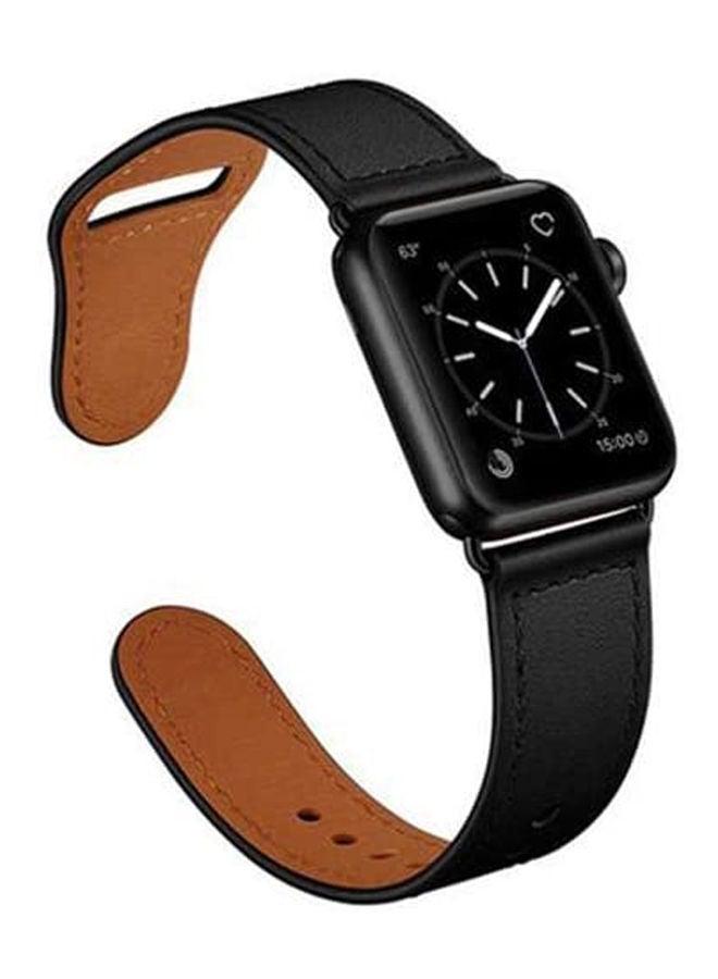 NIBEMINENT Compatible With Iwatch Band 42Mm 44Mm, Genuine Leather Replacement Brown - Image 2