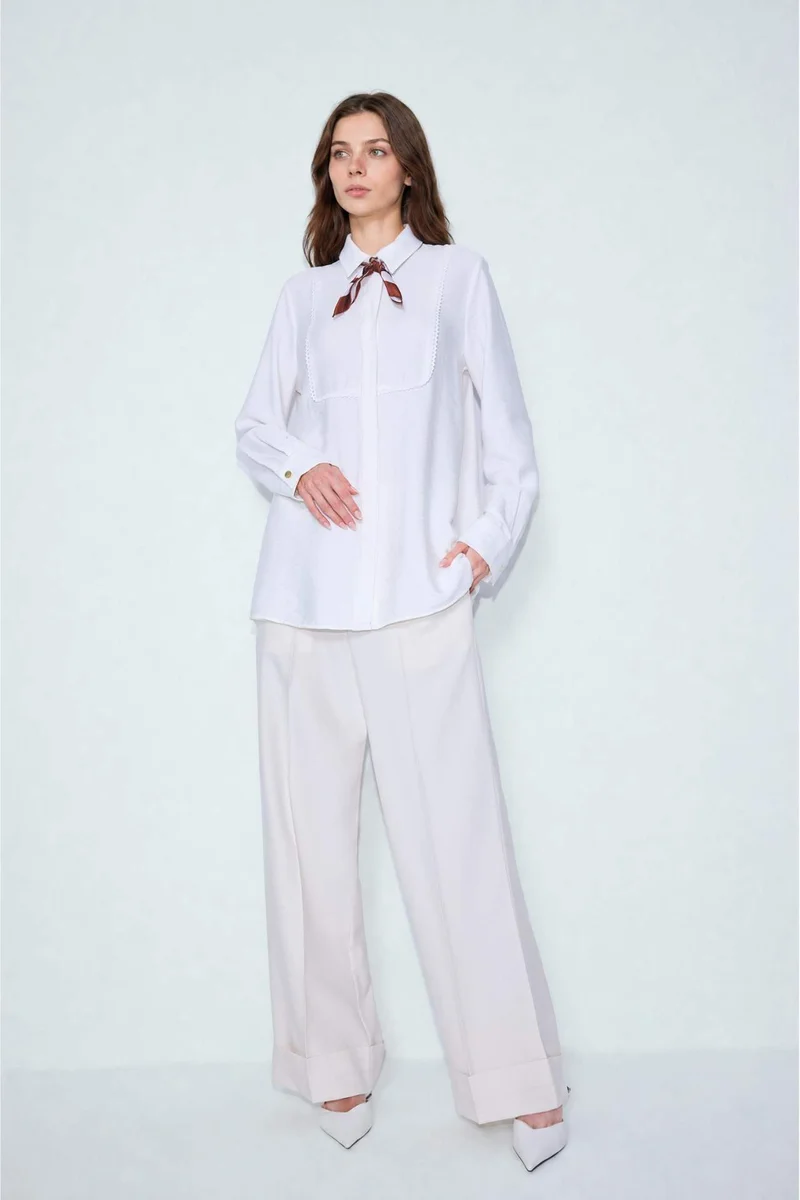 Defacto Straight Wide Leg Trousers