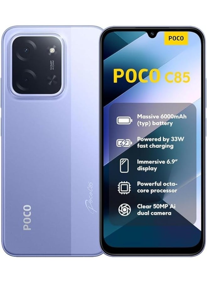 POCO C85 Purple 8GB RAM 256GB ROM - Image 1