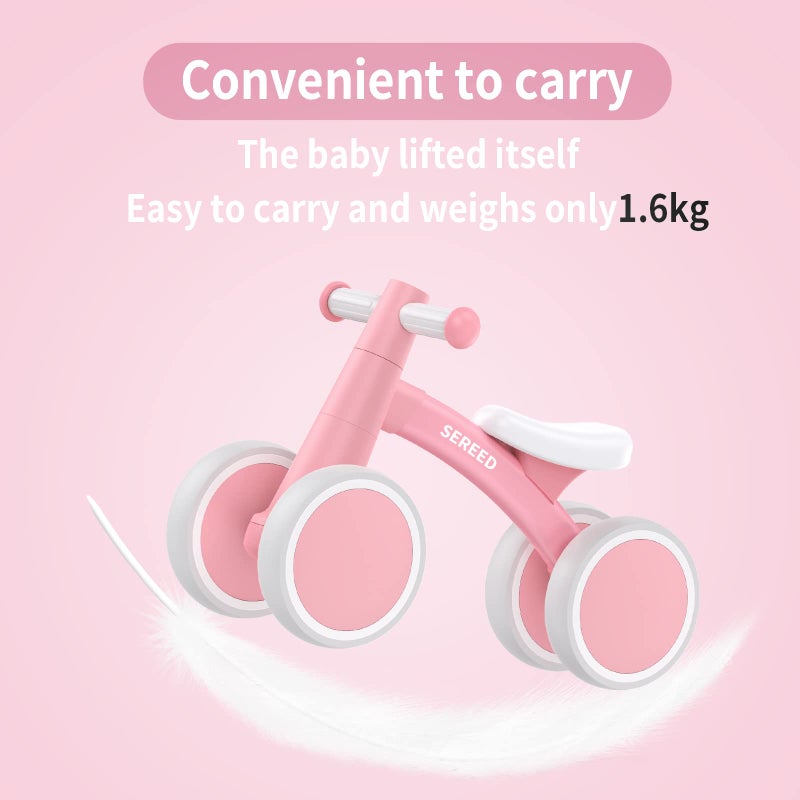 SEREED Baby Balance Bike for 1 Year Old Boys Girls 12-24 Month Toddler Balance Bike, 4 Wheels Toddler First Bike, First Birthday Gifts - Image 4
