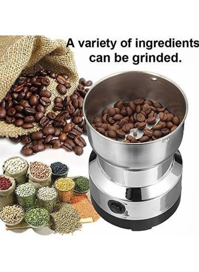 DETREND مطاحن القهوة الكهربائية، آلات طحن التوابل المحمولة، مطحنة حبوب القهوة بشفرة من الفولاذ المقاوم للصدأ، مطحنة متعددة الوظائف للقهوة والتوابل والمكسرات والأعشاب والذرة، منخفضة الضوضاء (المملكة المتحدة) - Image 3