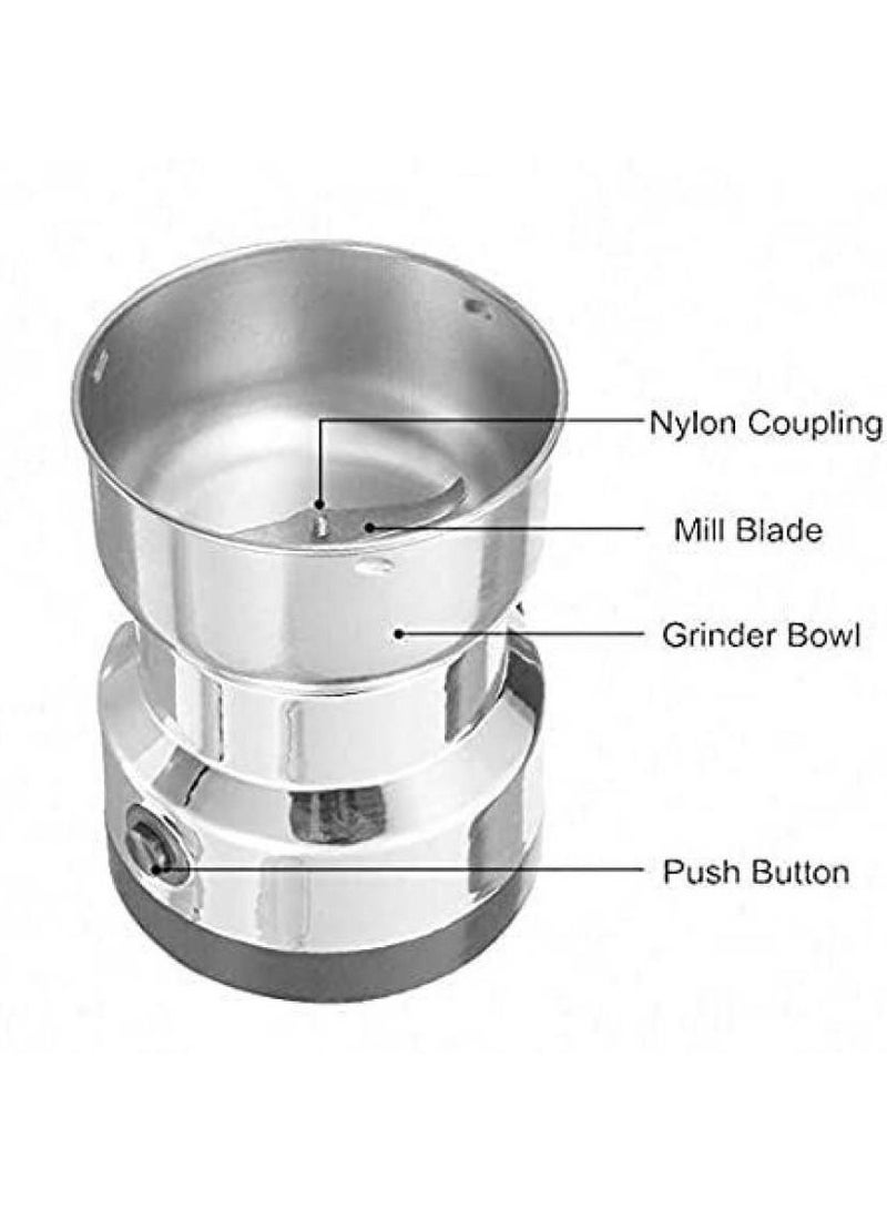 DETREND مطاحن القهوة الكهربائية، آلات طحن التوابل المحمولة، مطحنة حبوب القهوة بشفرة من الفولاذ المقاوم للصدأ، مطحنة متعددة الوظائف للقهوة والتوابل والمكسرات والأعشاب والذرة، منخفضة الضوضاء (المملكة المتحدة) - Image 4