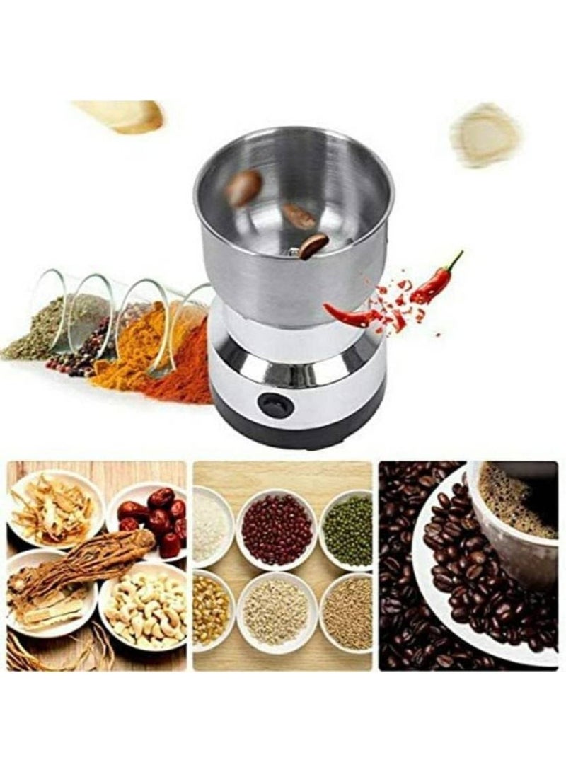 DETREND مطاحن القهوة الكهربائية، آلات طحن التوابل المحمولة، مطحنة حبوب القهوة بشفرة من الفولاذ المقاوم للصدأ، مطحنة متعددة الوظائف للقهوة والتوابل والمكسرات والأعشاب والذرة، منخفضة الضوضاء (المملكة المتحدة) - Image 2