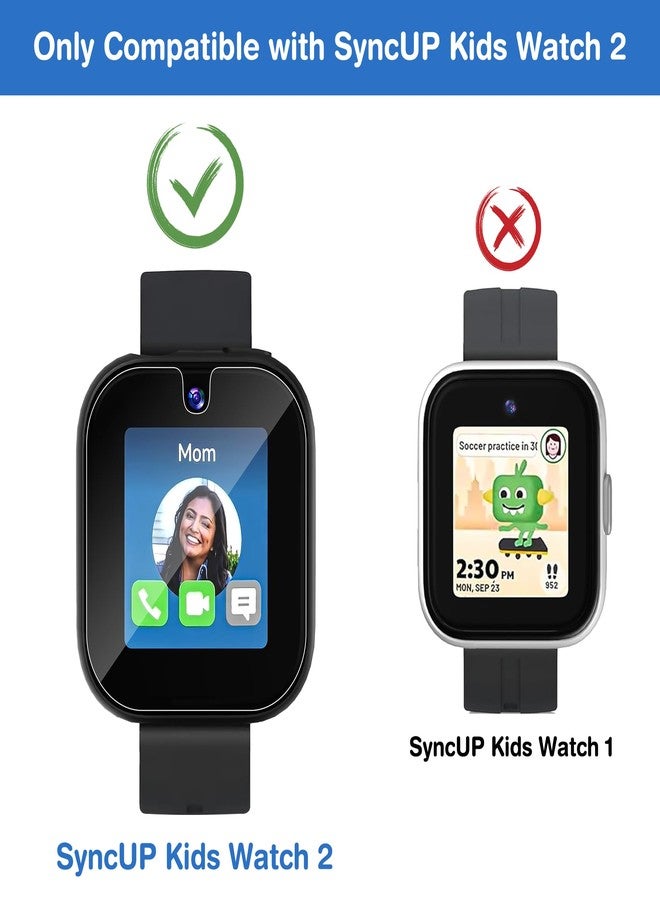 Tiorecime 2 Pack Tempered Glass Screen Protector for SyncUP Kids Watch 2 with Auto-Alignment Installation Frame, HD Clear Scratch Resistant Protective Film Compatible with SyncUP Kids Watch 2 - Image 2