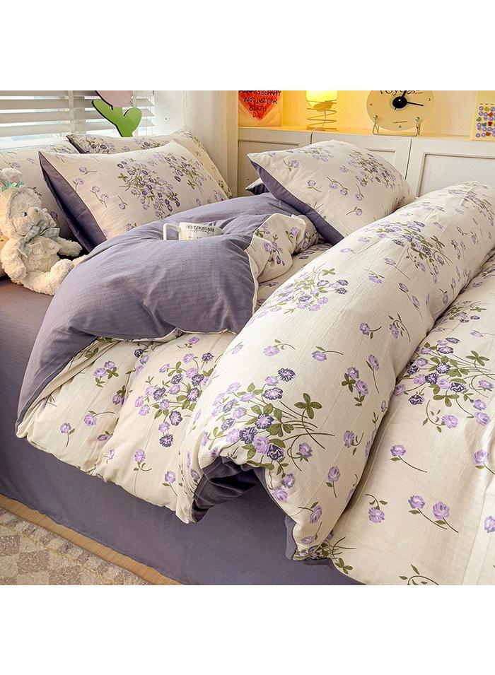 Bluejw Pure Cotton Washable Bed Sheet And Duvet Cover Bed Linen Set  - Image 1