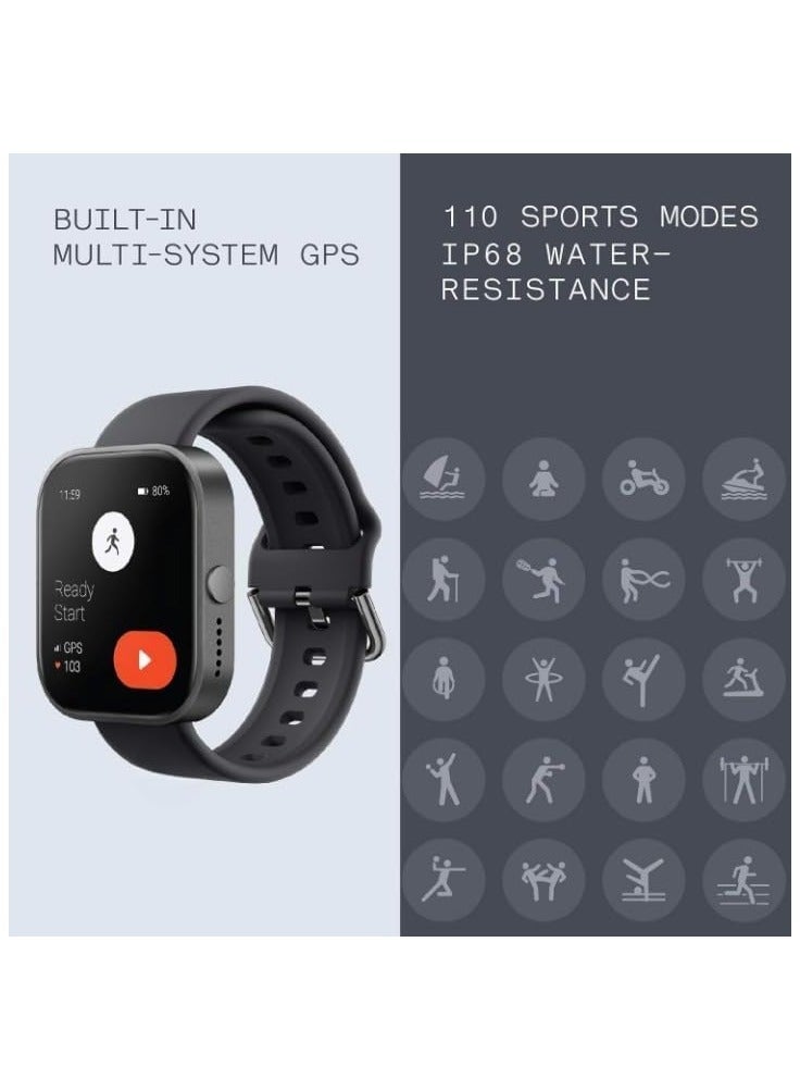 CMF Watch Pro 1.96 Smart Watch for Adults in Dark Grey – 2025 Premium Version with Waterproof Design, Heart Rate  Sleep Monitoring, Fitness Sports Tracker, Call  Message Alerts, Long Battery Life – Compatible with Android  iOS - Image 5