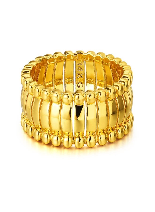 ميفيكو خاتم ميفيكو الذهبي للنساء، مطلي بالذهب عيار 14 قيراطًا، خاتم رقيق قابل للتكديس، خاتم ملفوف للإصبع - Image 2