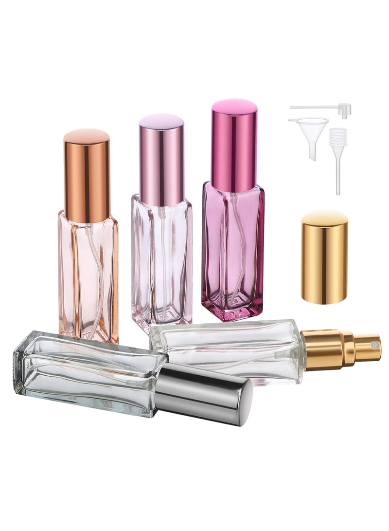 Segbeauty 5pcs 10ML Perfume Travel Refillable, Mini Cologne Perfume Bottles Empty, Portable Atomizer Sprayer for Perfume Travel Size Spray Bottle Pocket Glass Spray Bottles Toiletries Sample Dispenser - Image 1