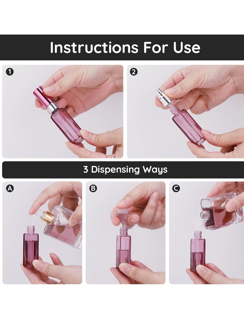 Segbeauty 5pcs 10ML Perfume Travel Refillable, Mini Cologne Perfume Bottles Empty, Portable Atomizer Sprayer for Perfume Travel Size Spray Bottle Pocket Glass Spray Bottles Toiletries Sample Dispenser - Image 4