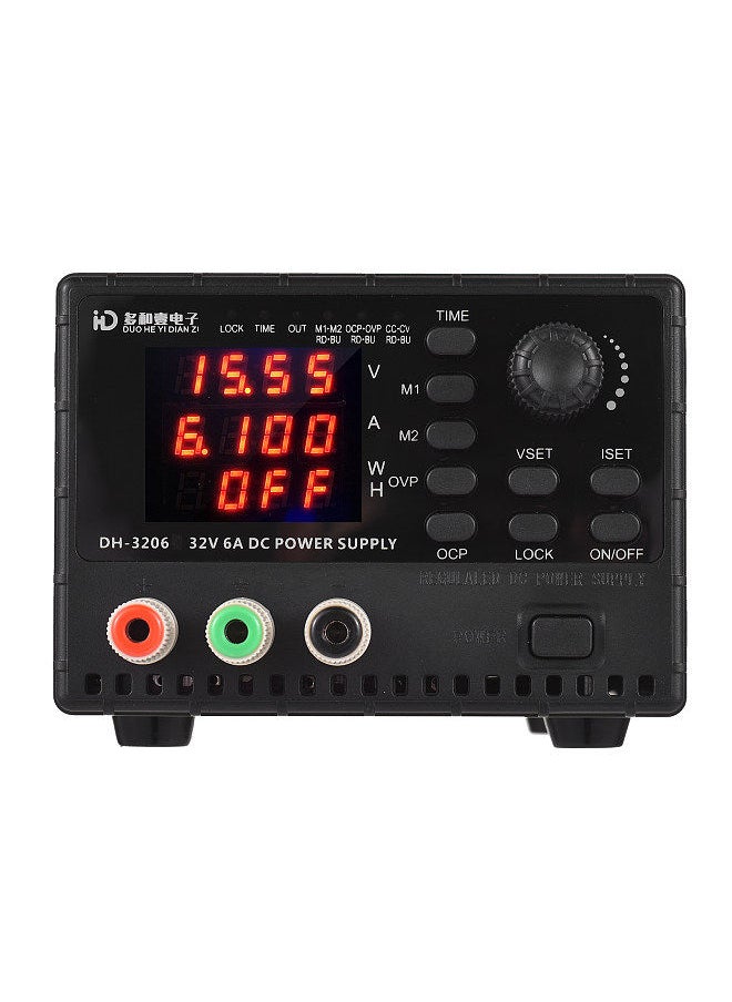 Generic - DH-3206 32V 6A DC Voltage-stabilized Source Mini Regulated Power Supply 4-Digit Digital Stabilized Voltage Supply with Memory & Timing Function OVP OCP Safety Protection - Image 1