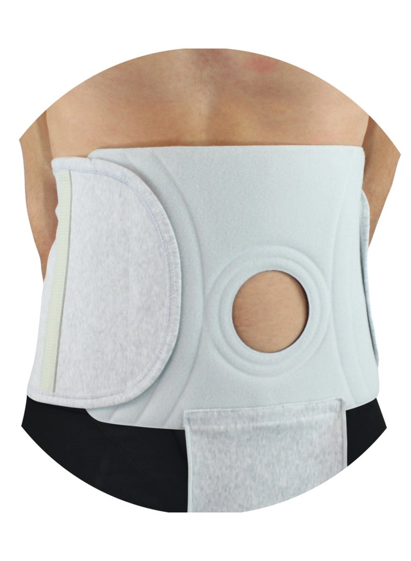 PAVIS Ostomy Support Binder – Adjustable Compression for Abdominal Hernia Prevention, Replaceable Bacteriostatic Front Panel, Customizable Colostomy Hole (7–11 cm), Elastic Cotton Bag Cover, Unisex, Breathable Airflex Fabric, Hypoallergenic, 100% Soft Cotton - Image 2