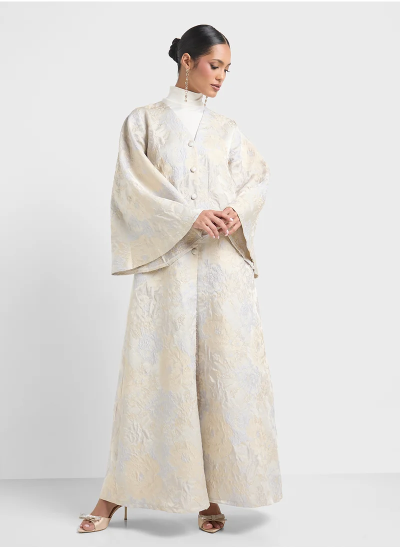 Khizana Printed Abaya With Sheila