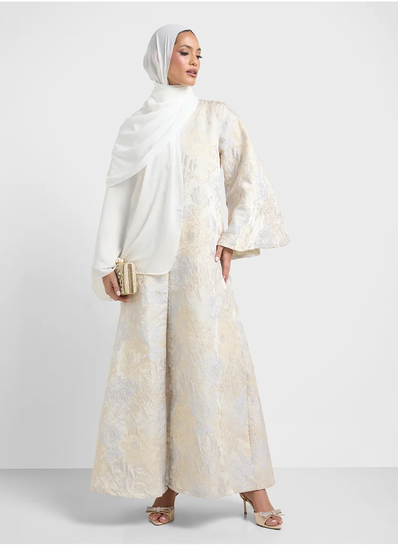 Khizana Printed Abaya With Sheila
