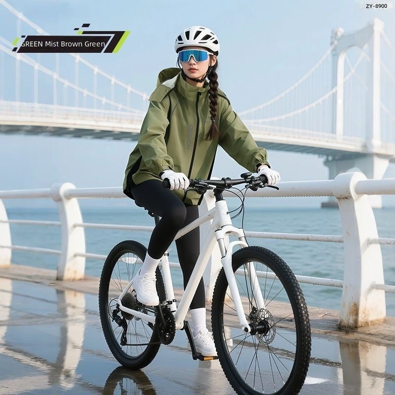PureJoy Adult Raincoat for Cycling Motorcycle Riding, Split Design, Waterproof, Breathable, Reflective