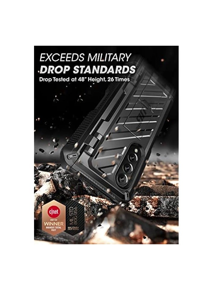 SUPCASE Unicorn Beetle Pro Series Case Designed For Galaxy Z Fold 3 5G (2021 Release), Full-Body Dual Layer Rugged Protective Case with Built-in Screen Protector - Black - Image 2