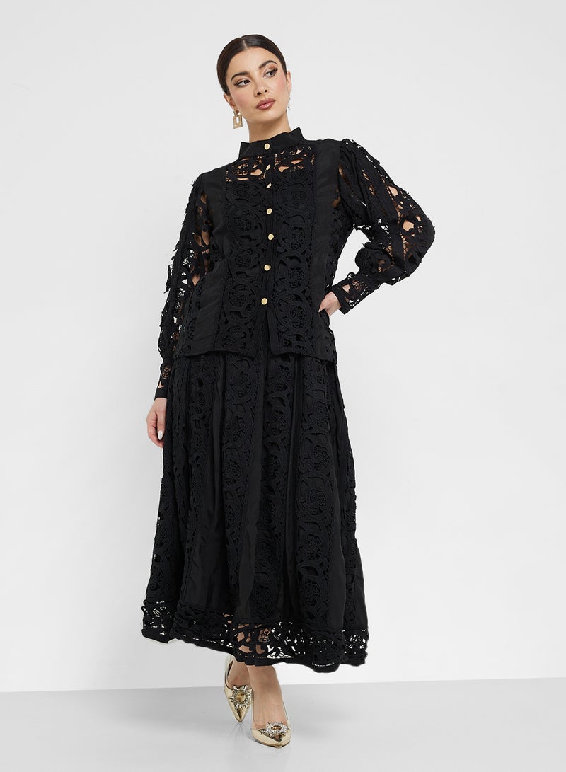 Khizana Lace Top & Skirt Set - Image 1