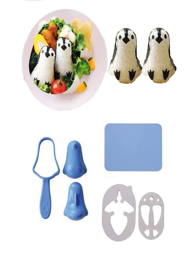 Fellibay Sushi Making Kit Rice Ball Molds Bento Accessories Sandwich Cutters for Kids Kitchen Tools for Baby Kids Meal - Image 1