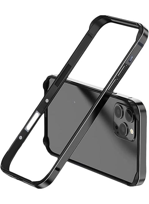Case For Iphone 16 Pro Max New Metal Bumper Frame Slim Hard Case Cover For Iphone16 Pro Max Support For Wireless Charging Edge Armor Protective Minimal Case For Iphone 16 Pro Max Black