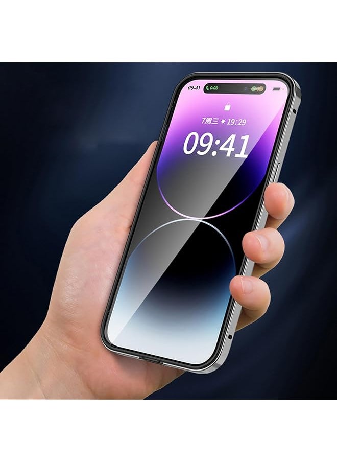 Case For Iphone 16 Pro Max New Metal Bumper Frame Slim Hard Case Cover For Iphone16 Pro Max Support For Wireless Charging Edge Armor Protective Minimal Case For Iphone 16 Pro Max Black