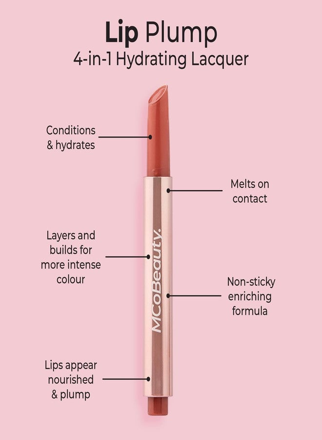 MCoBeauty Lip Plump 4-in-1 Hydrating Lacquer, Lucy Candy Pink, Moisturizing Gloss for Soft Lips, Vegan, Cruelty Free Cosmetics - Image 2