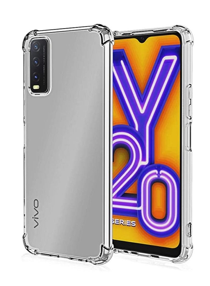 Soft TPU Transparent Shockproof Resistant Protective Cover for Vivo Y20/Y20S
