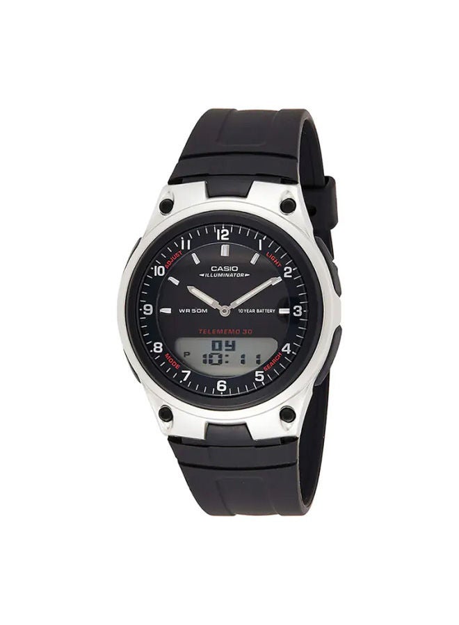 سعر ومواصفات كاسيو ساعة يد من المطاط نظام ثنائي AW-80-1AVDF (ZDA2467AFCCA53645F918Z) على Noon EG