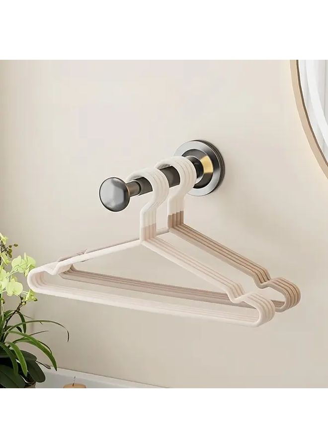 Milky White Retractable Clothes Hanger With Built In Suction Cup No Drill Wall Mount Traceless Design For Home Balcony Multi Functional Storage Rack Easy Hanging Garments Drying Rack - Image 5
