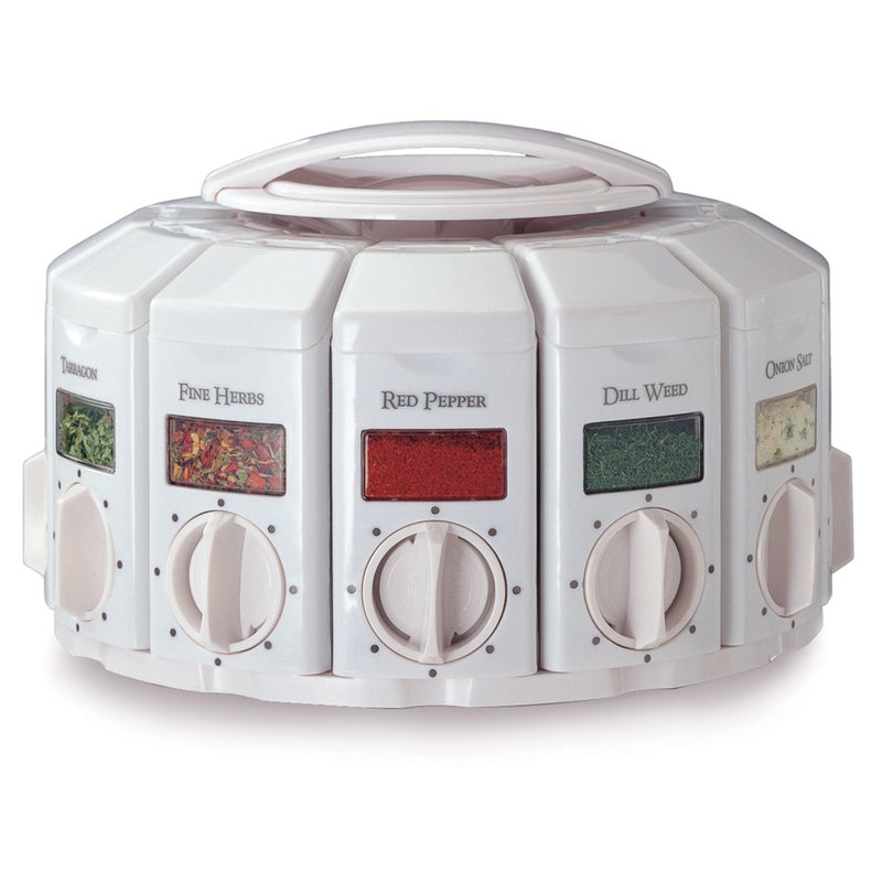 KitchenArt KitchenArt Spice Rack SelectASpice AutoMeasure Rotating Spice Rack White 12 Compartments 
