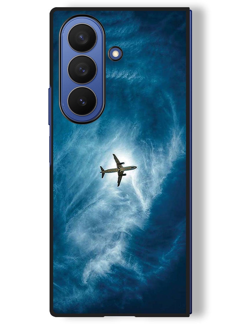 Theodor Case Compatible with Samsung Galaxy Z Fold 7 - 8 Inch Protection Shockproof Bumper Cover Plane In The Sky - Image 1