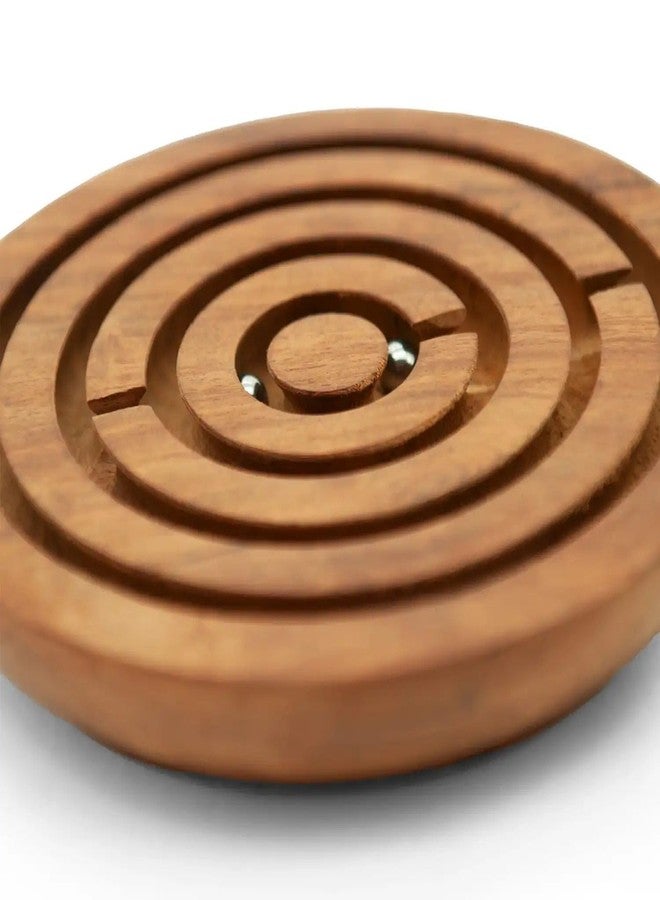 Mittimate Wooden Maze & Labyrinth (6 Inch) Puzzle Game for Kids I Bhool Bhulaiyaa Indoor Activity Board Game for Children I Brain Teaser Toys - Image 2