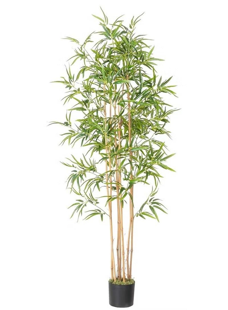 LESHP Artificial Bamboo Tree, Faux Bamboo Plant, Real Touch Technology, Artificial Plant with 7 Trunks, Ideal for Home Office Indoor Decoration - Image 1