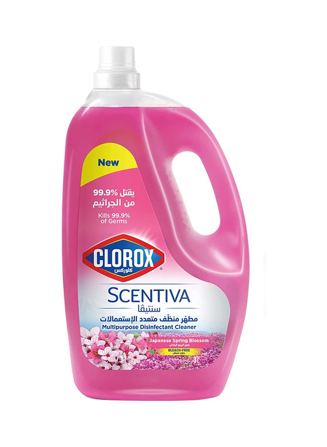 Clorox Scentiva Multipurpose Disinfectant Floor Cleaner Japanese Spring Blossom 3L - Image 1