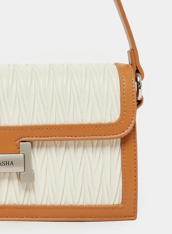 Styli V Quilted Shoulder Bag with Magnetic Closure