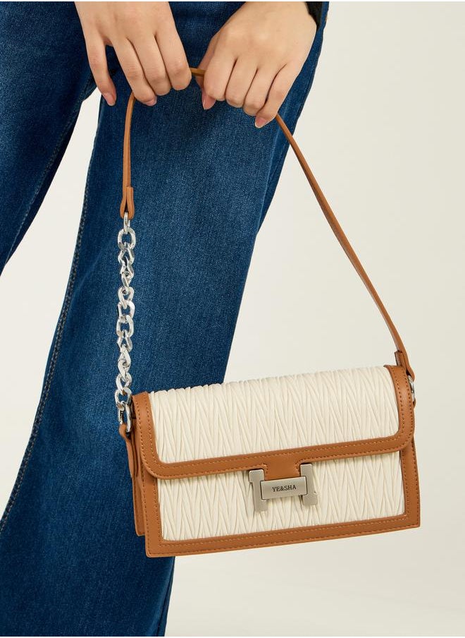 Styli V Quilted Shoulder Bag with Magnetic Closure  - Image 3