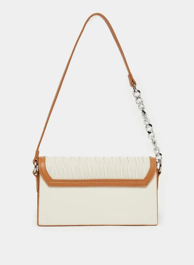 Styli V Quilted Shoulder Bag with Magnetic Closure