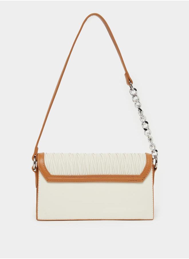 Styli V Quilted Shoulder Bag with Magnetic Closure  - Image 4