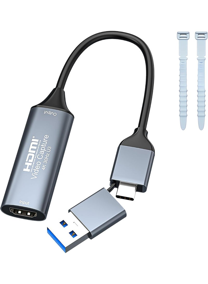 4K HDMI to USB-C Video Capture Card – Smooth Game Streaming & Video Recording for Windows, Mac, Android - Image 1