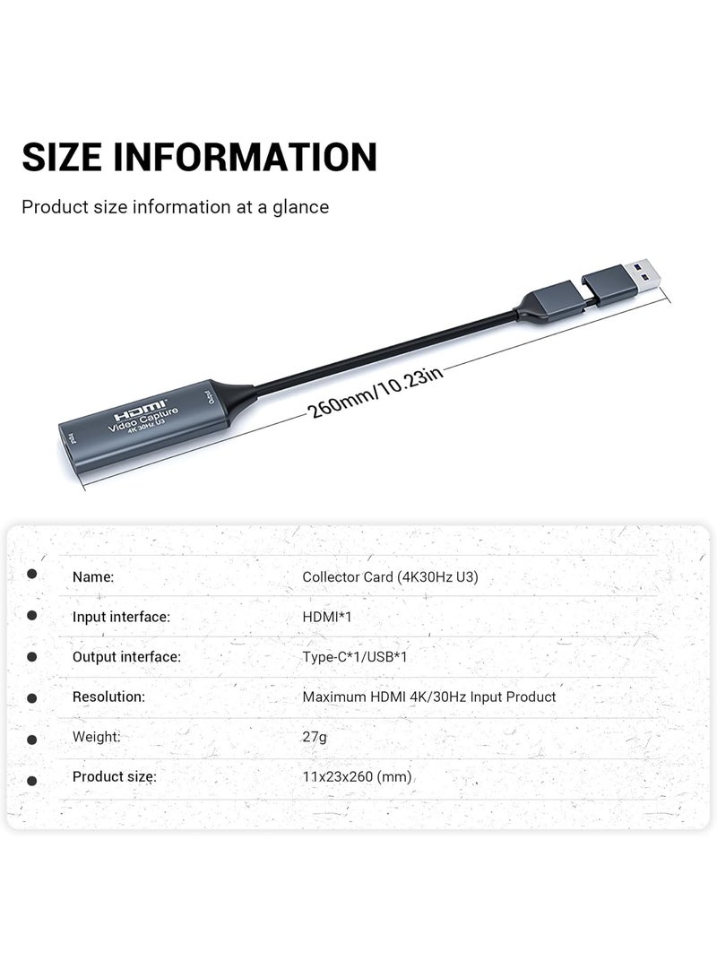 4K HDMI to USB-C Video Capture Card – Smooth Game Streaming & Video Recording for Windows, Mac, Android - Image 4