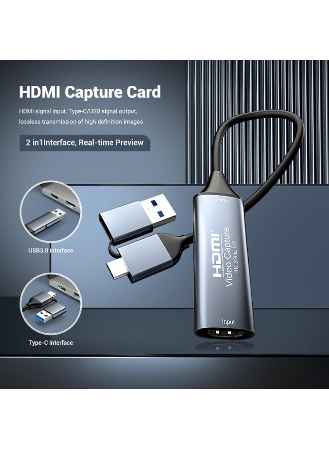 4K HDMI to USB-C Video Capture Card – Smooth Game Streaming & Video Recording for Windows, Mac, Android - Image 3
