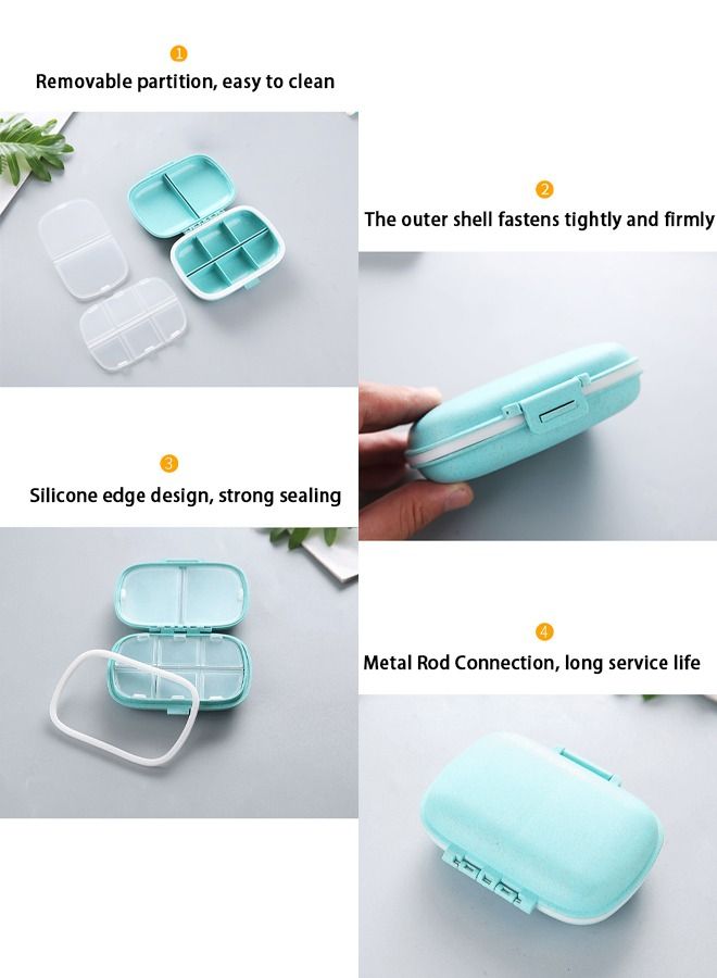 Portable 8-Cell Sealed Pill Box - Image 2