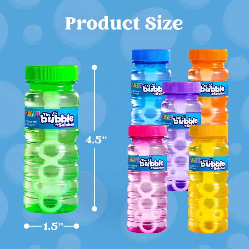 JOYIN Bubble Bottles 6/12/24/36PCS (4oz Solution), Bubbles Wand Bulk for Party Favors for Kids, Toddler Summer Outside Toys Gift for Kids (12) - Image 3