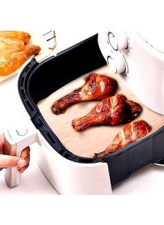 5DM 50 Pcs Air Fryer Baking Paper Disposable Oil Waterproof Non-Stick Non-Hole Flat Square Model  - Image 4